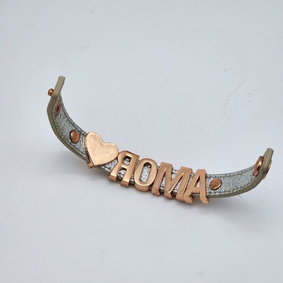 BCBGeneration Amor Love Heart Metallic Leather Cuff Bracelet - Picture 5 of 7
